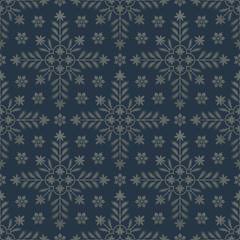 Floral blue seamless pattern. Decoration for wallpaper, fabrics, tiles and mosaics. Perfect for greetings, invitations and announcements. Floral elements, ornate background. Editable vector file.