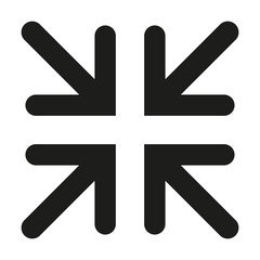 Obraz premium The exit full screen icon. Arrows symbol. Flat