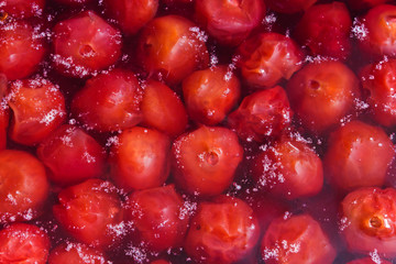 Cooking cherry jam