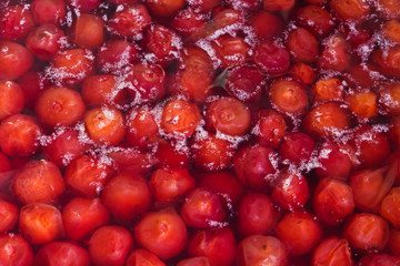 Cooking cherry jam