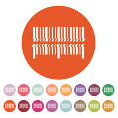 Scan the bar code icon. Barcode scanning symbol. Flat