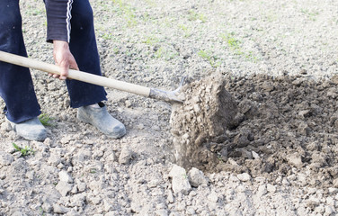 The process of digging