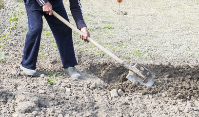 The process of digging