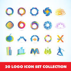 Fototapeta premium Logo set icon design collection