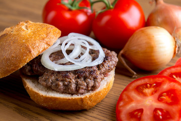 delicious home made hamburger
