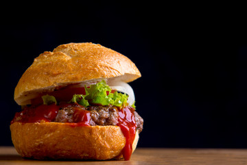 delicious home made hamburger