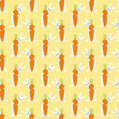 Pattern with bunny and carrot