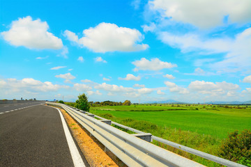 guard rail in a country road