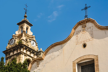 Fototapeta na wymiar Oliva, La Safor, Valencia, España, Iglesia de Santa María la Mayor, siglo XVIII