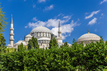 Fototapeta na wymiar Istanbul, Turkey. View Suleymaniye Mosque and ancillary buildings, 1557