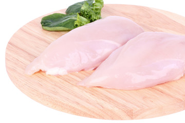 Raw chicken fillet