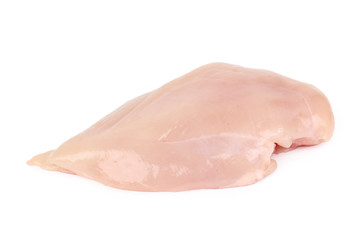 Raw uncooked chicken breast fillet