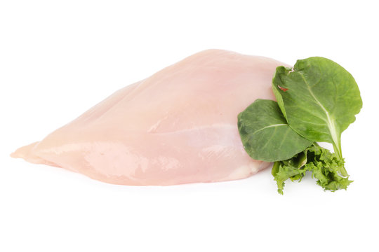 Uncooked chicken breast fillet