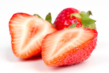 Strawberry on white