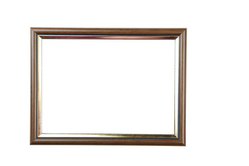 Wooden frame isolated on white