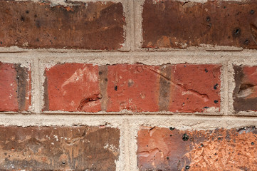 Red brick wall texture background pattern close up