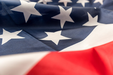 Fototapeta premium Close up american flag background