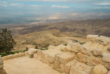Fototapeta na wymiar Nebo mount view, promise land. Jordan