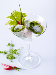 Thai Fresh Spring Rolls with Herbs