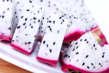 Cutted dragon fruit