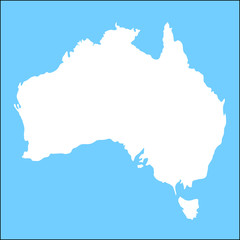 Australia map, illustration