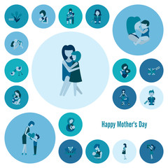 Happy Mothers Day Icons
