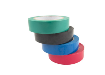 Adhesive tape isolated on white