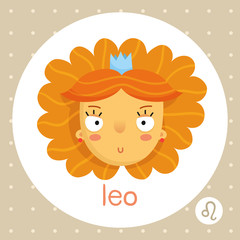 Leo zodiac sign, girl with voluminous hair and crown