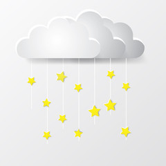 Fototapeta premium the stars and the clouds hanging on thread