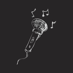 Simple doodle of a microphone