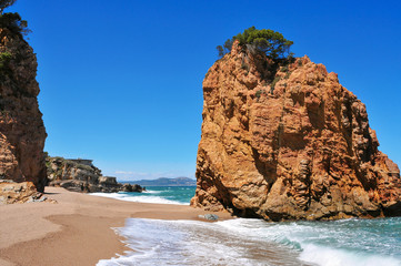 Cala Illa Roja beach in the Costa Brava, in Catalonia, Spain