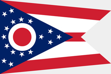 Ohio Flag. - obrazy, fototapety, plakaty