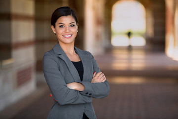 Beautiful model business woman executive latin at the office
