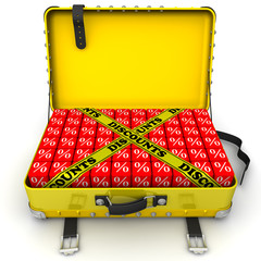Suitcase full of discounts