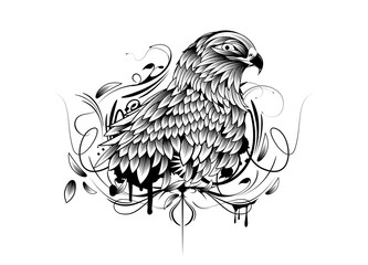 Obraz premium Adler Tattoo Graffiti