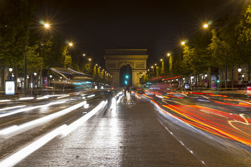 Champs Elysees and Arc de Triomphe, Paris, France