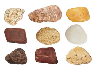 Collection Rocks isolated on white background