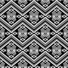 Black and white ethnic tribal seamless pattern. aztec geometric print. ethnic hipster backdrop. Ethnic abstract geometric pattern