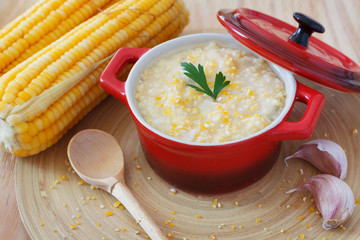 Brazilian corn soup canjiquinha