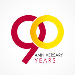 90 circle anniversary logo