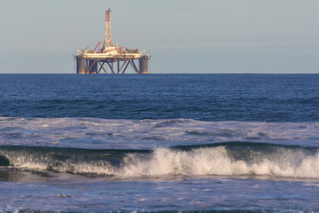 in-shore oil rig