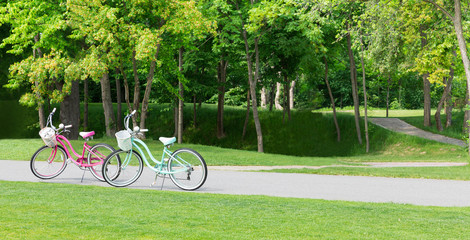 Fototapeta premium Two bicycles