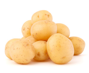 new potato tuber isolated on white background cutout