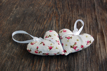 Lavender bags on table