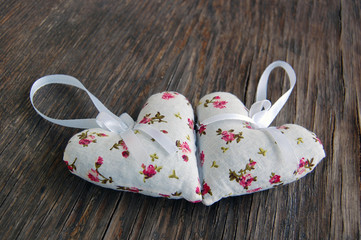 Lavender bags on table