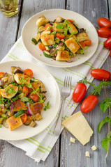 Homemade gnocchi with Mediterranean vegetables