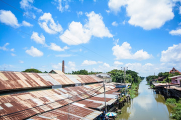 Naklejka premium Ancient Village Canal