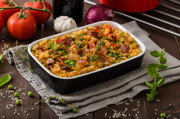 Cajun chicken with rice