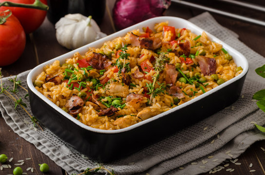 Cajun chicken with rice