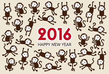 申年　年賀状イラスト